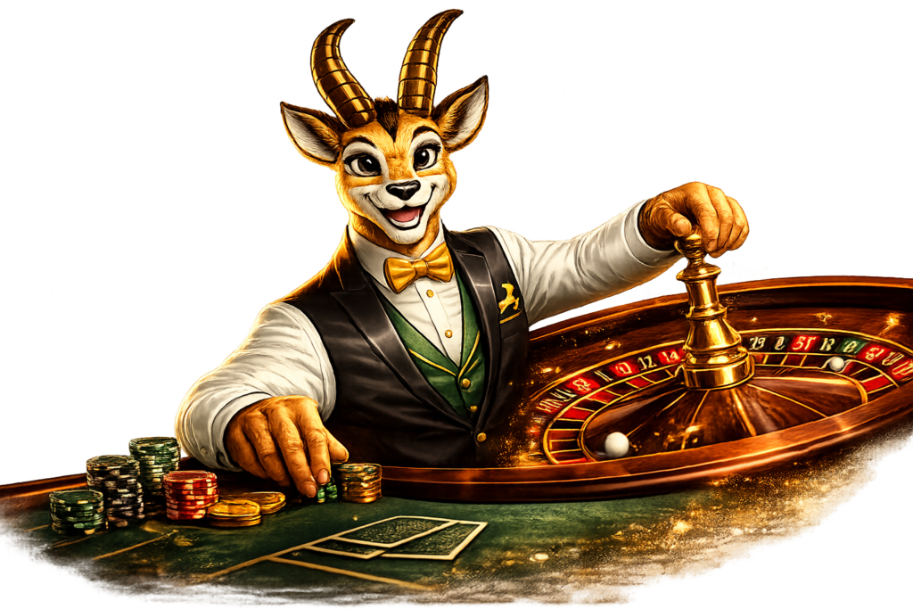 Bokkie playing roulette